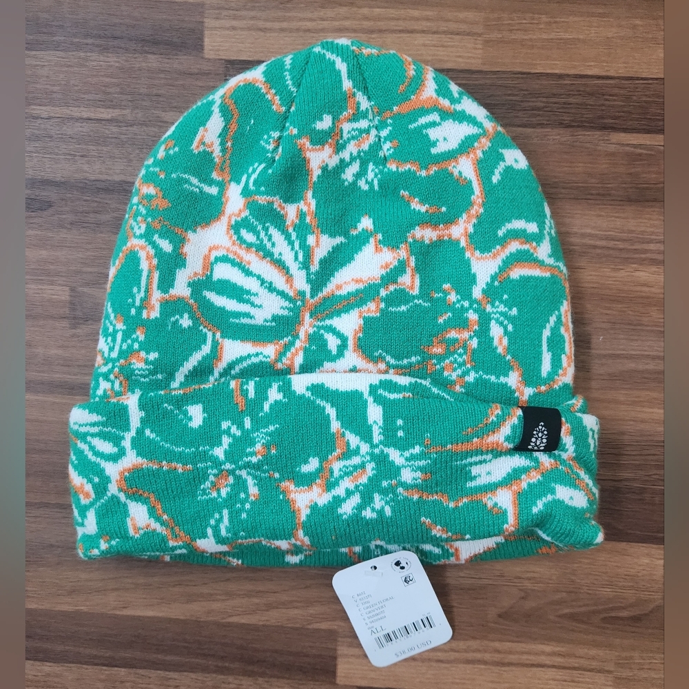 Free People Movement Orange and Green Beanie